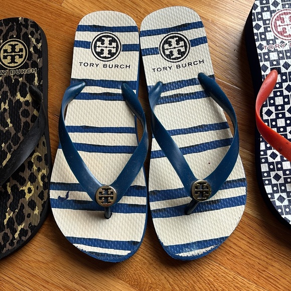 LOT of 3 Tory Burch Flip Flops - size 8 or 8.5 - Picture 5 of 8